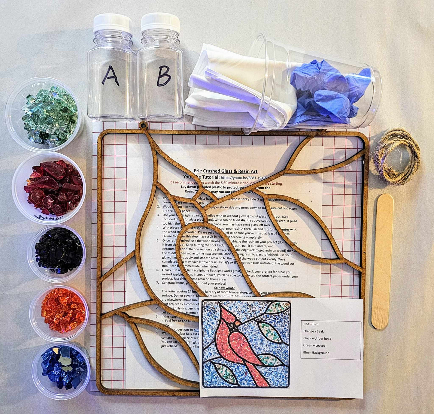 CARDINAL Suncatcher Art Kit