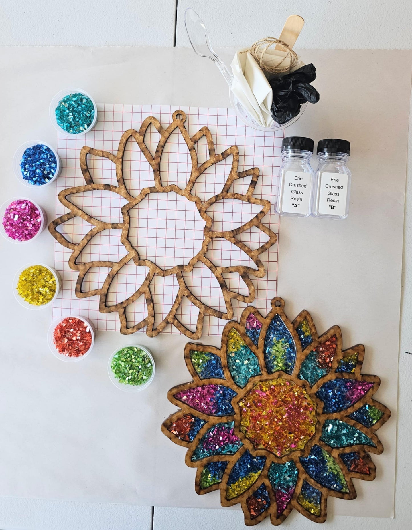 Colorful Sunflower Suncatcher Art Kit
