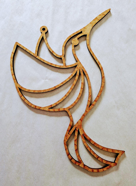 Humming Bird Wood Cut-Out Frame Only