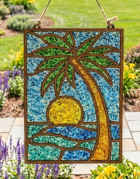 PALM TREE Suncatcher Art Kit