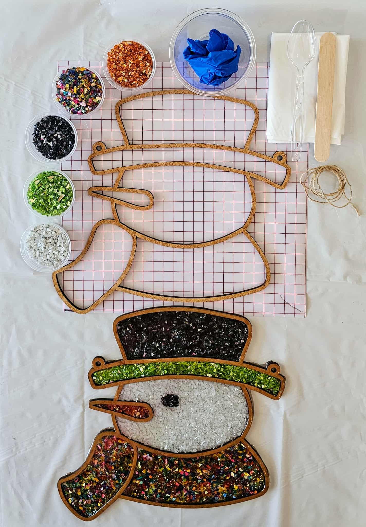 Confetti Snowman Suncatchern Art Kit