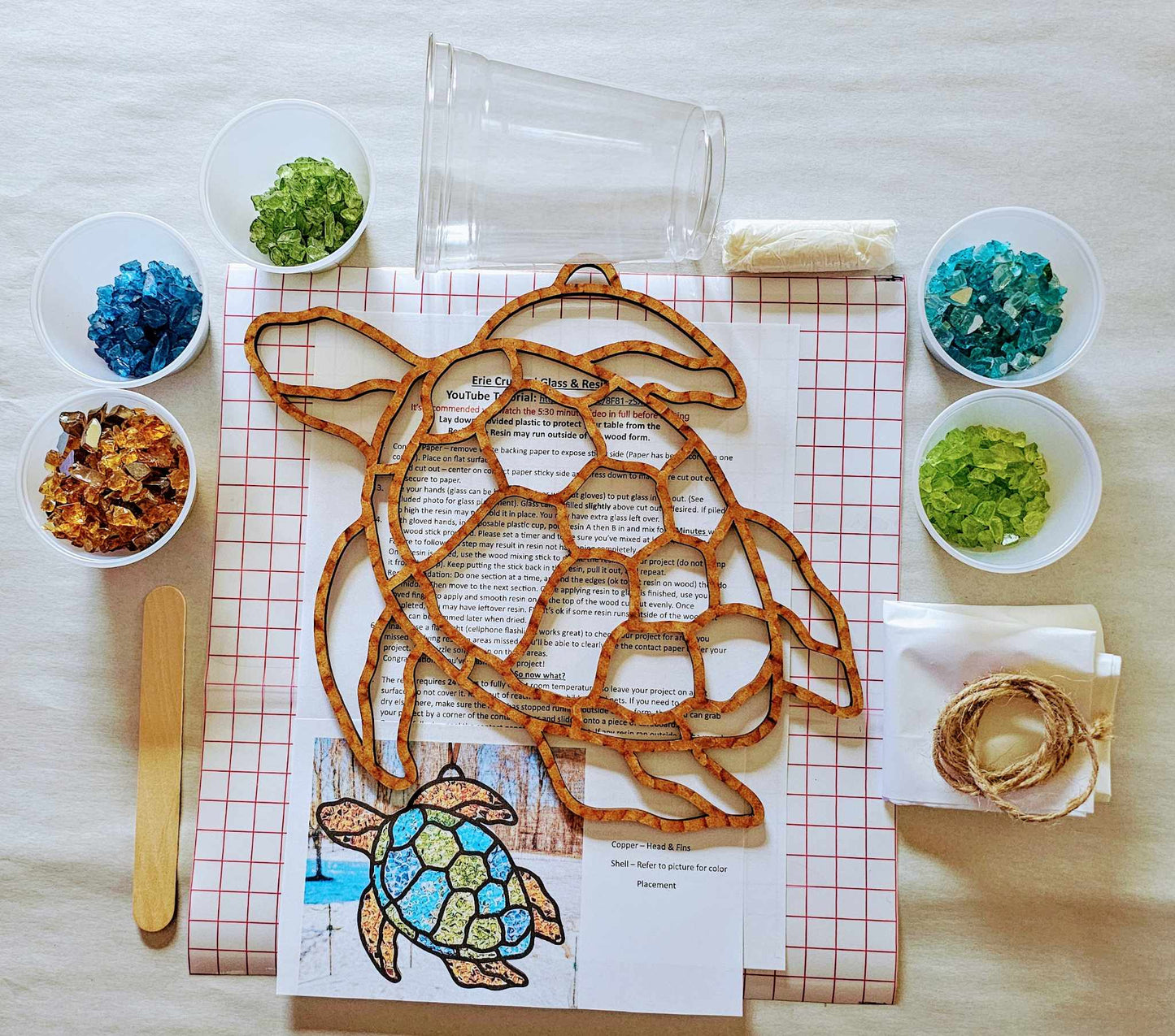Copper Turtle Suncatcher Kit