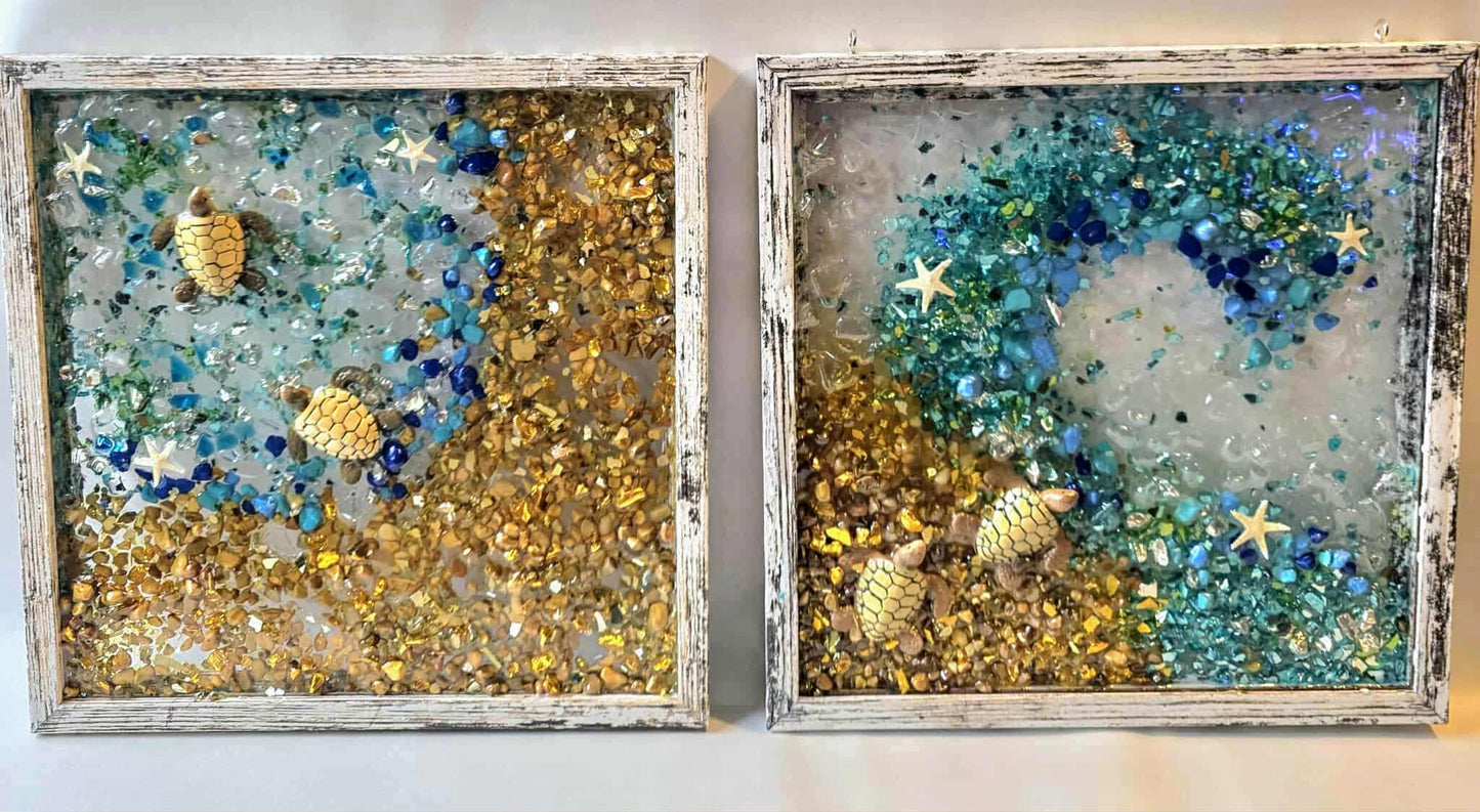 Turtles Picture Frame Kit "Wave Design"