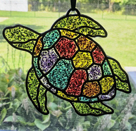 Green Turtle Suncatcher Art Kit