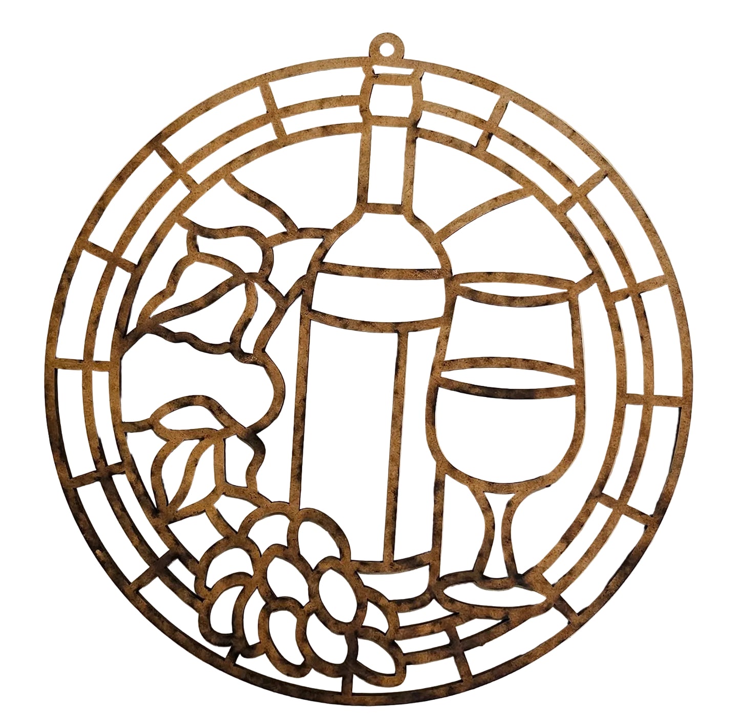 Wine Wood Cut-Out Frame Only