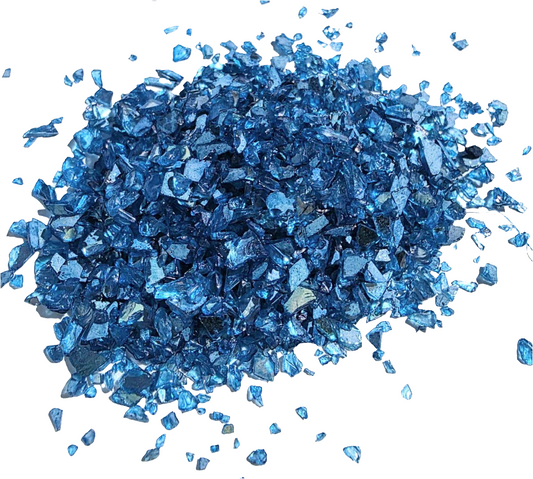 Dark Blue Crushed Stained Glass 8 Ounces