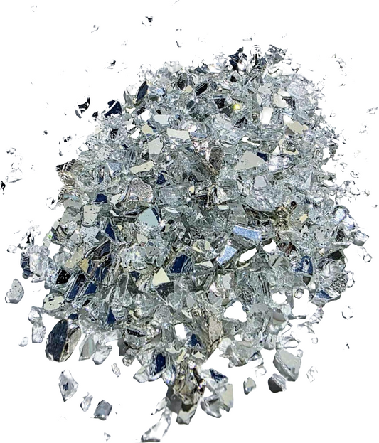 Silver Crushed Stained Glass 8 Ounces