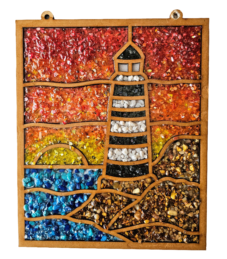Lighthouse (Black & White) Suncatcher Art Kit
