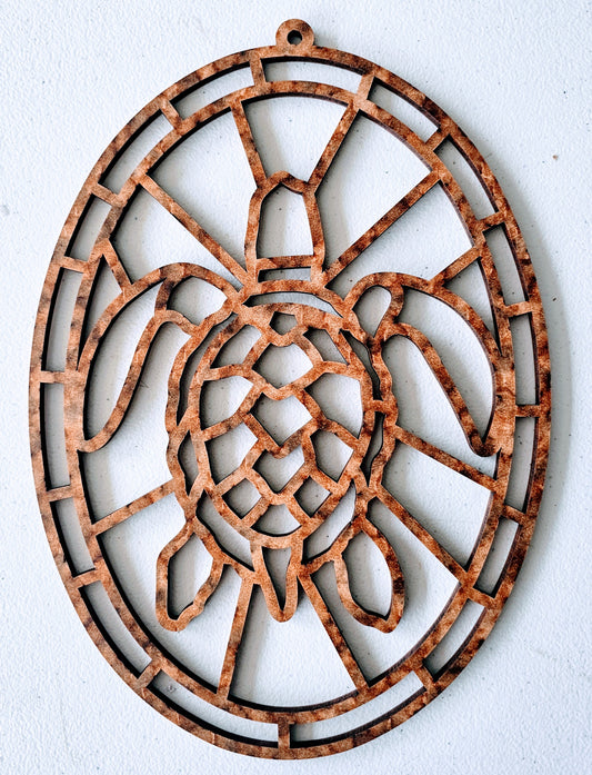 Sea Turtle Wood Cut-Out Frame Only