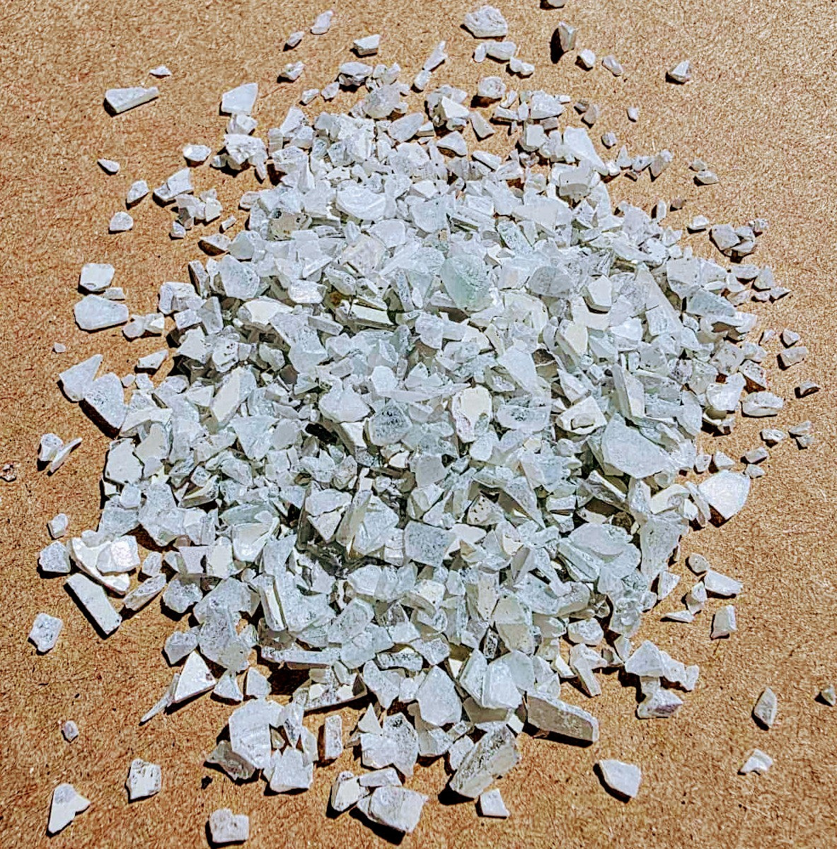 White Crushed Stained Glass 8 Ounces