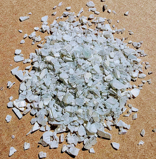 White Crushed Stained Glass 8 Ounces