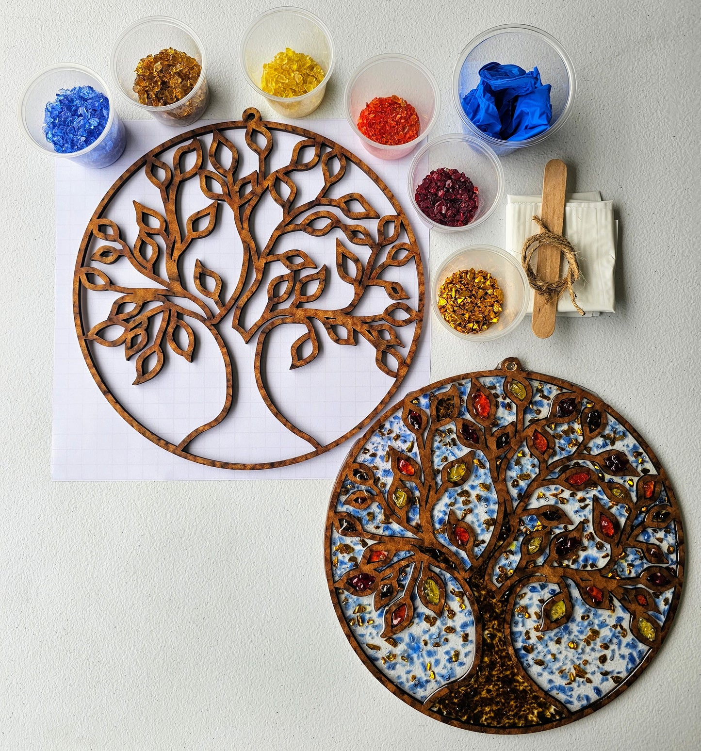 Autumn Tree of Life Suncatcher Art Kit