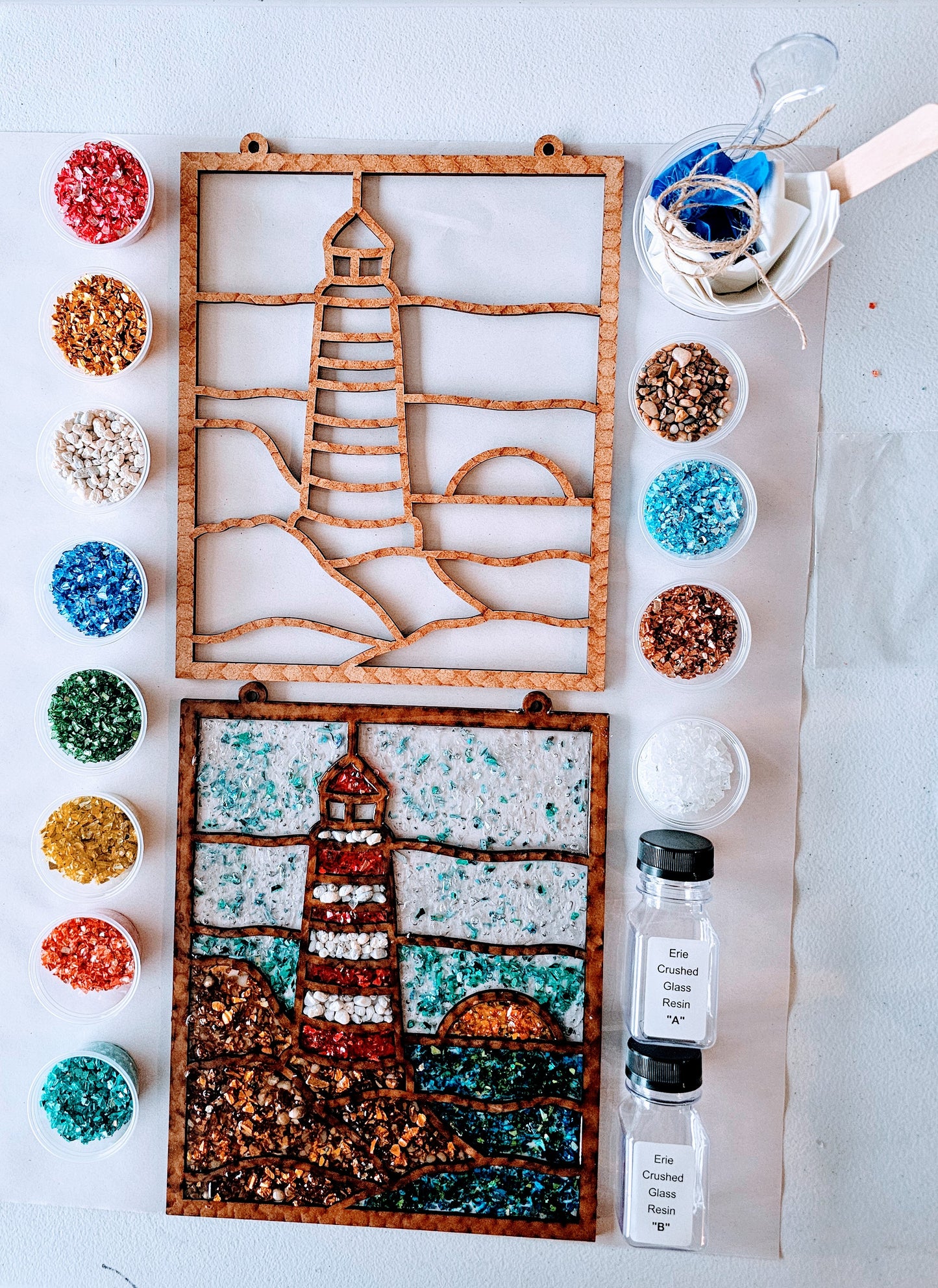 Lighthouse (Red & White) Suncatcher Art Kit