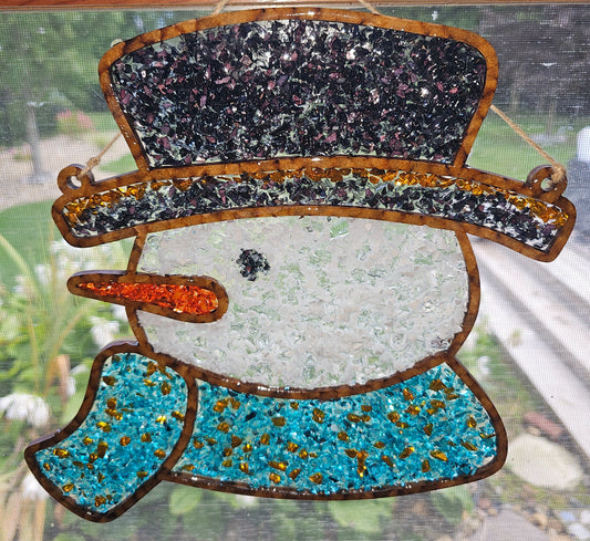 WINTER SNOWMAN Suncatcher Art Kit