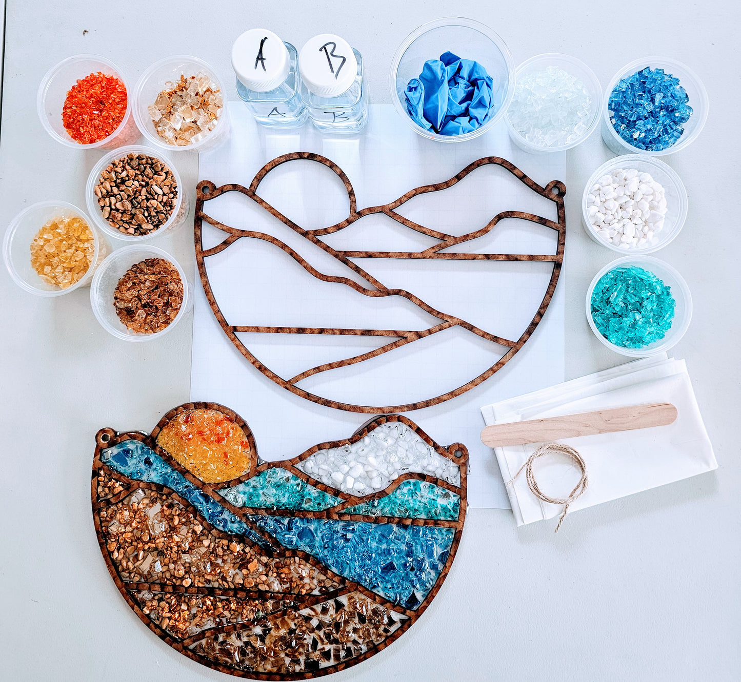 Beach Sunset Suncatcher Art Kit