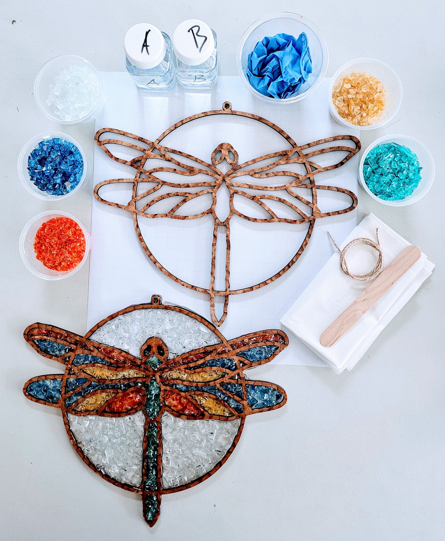 Crystal Dragonfly Suncatcher Art Kit