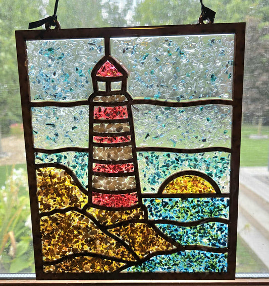Lighthouse (Red & White) Suncatcher Art Kit