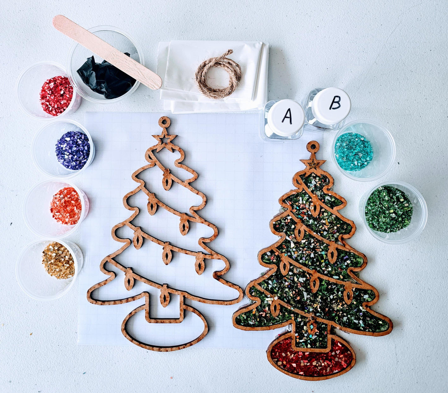 Christmas Tree Suncatcher Art Kit