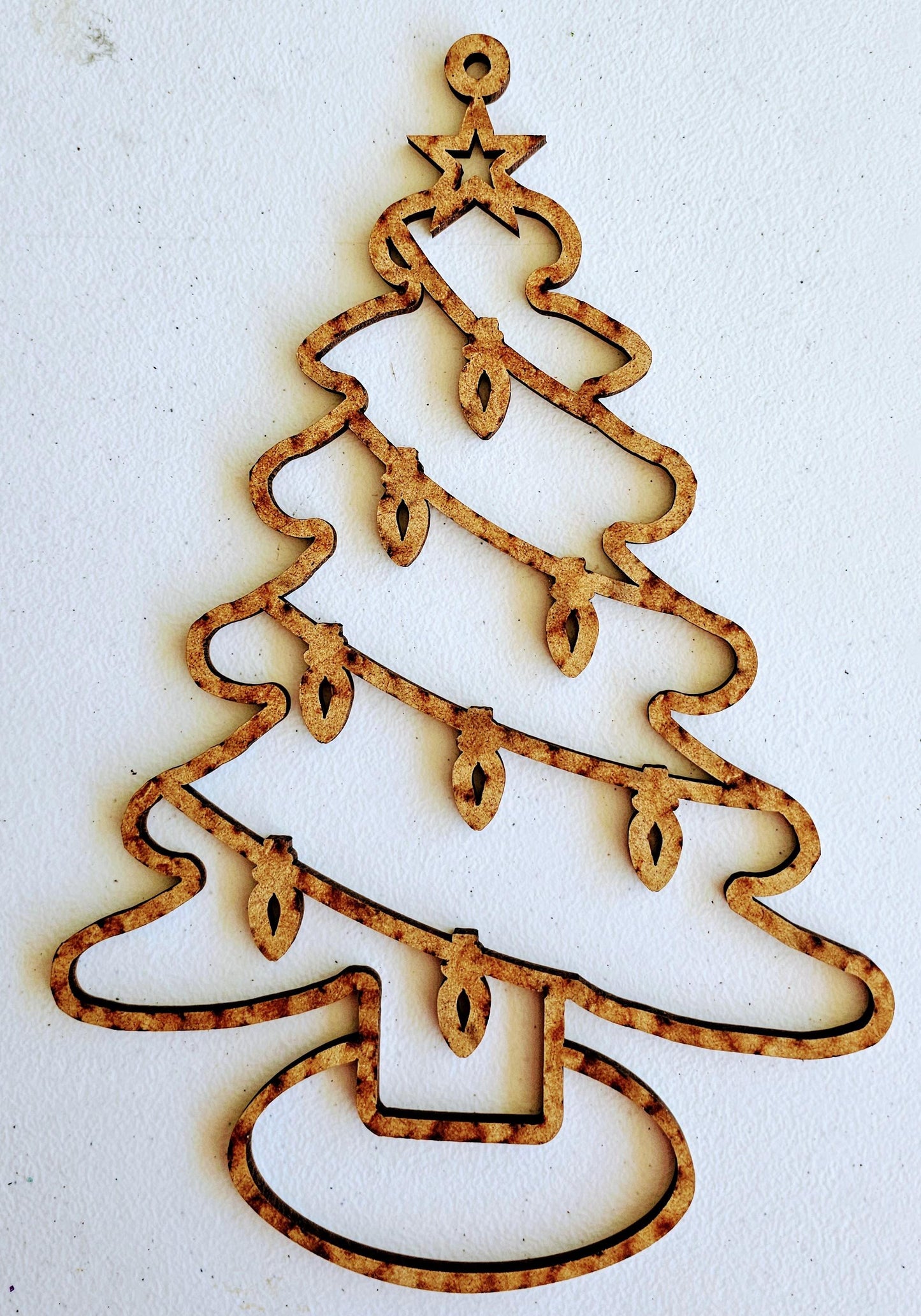 Christmas Tree Wood Cut-Out Frame Only
