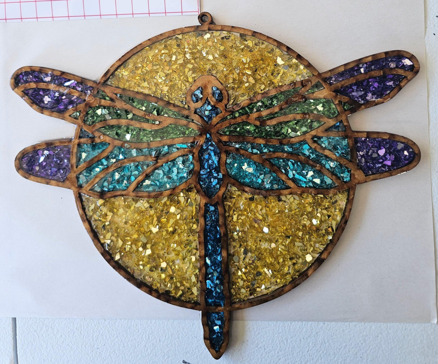 Gold Dragonfly Suncatcher Art Kit