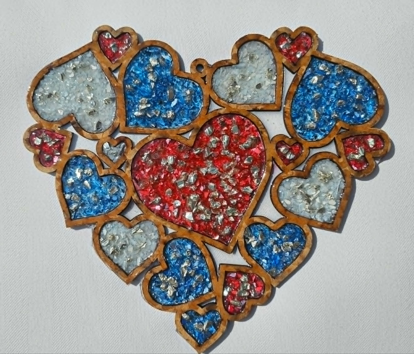 Patriotic Hearts Suncatcher Art Kit