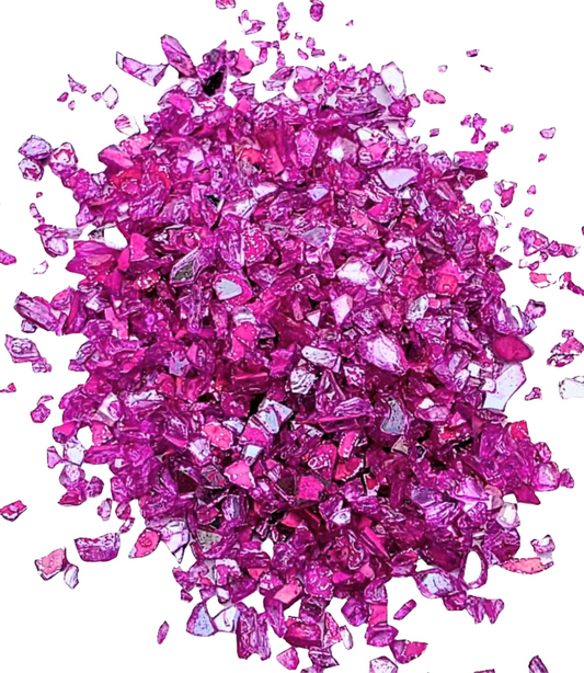 Hot Pink Crushed Stained Glass 8 oz