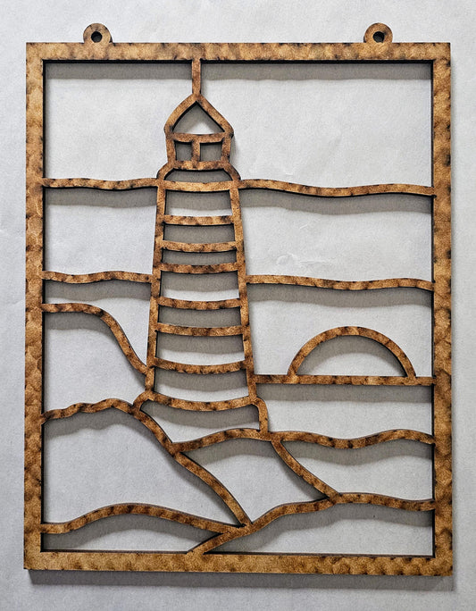 Lighthouse Wood Cut-Out Frame Only