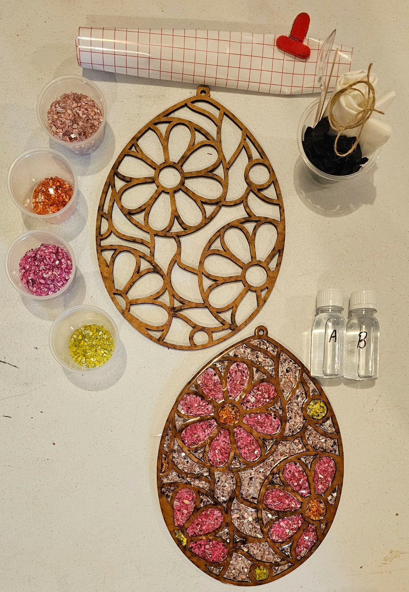 Easter Egg Pink Suncatcher Art Kit