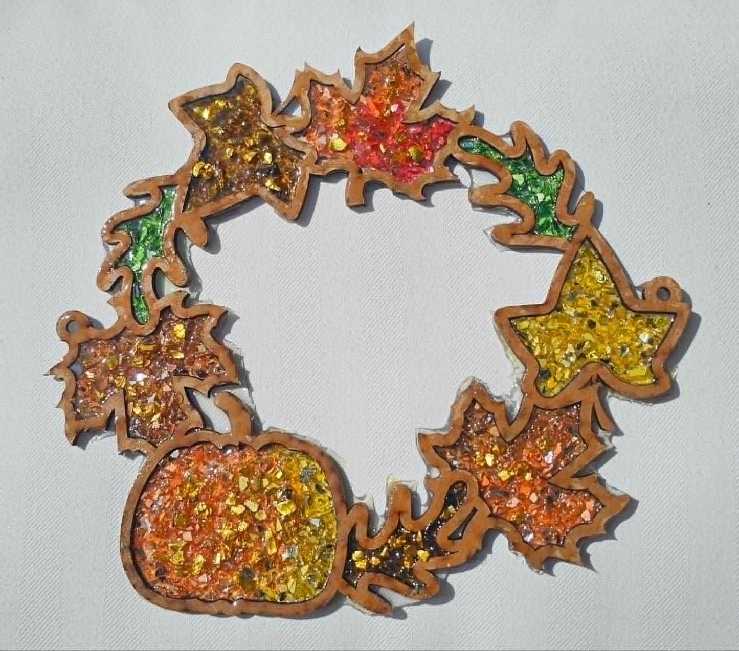 Autumn Wreath Suncatcher Art Kit