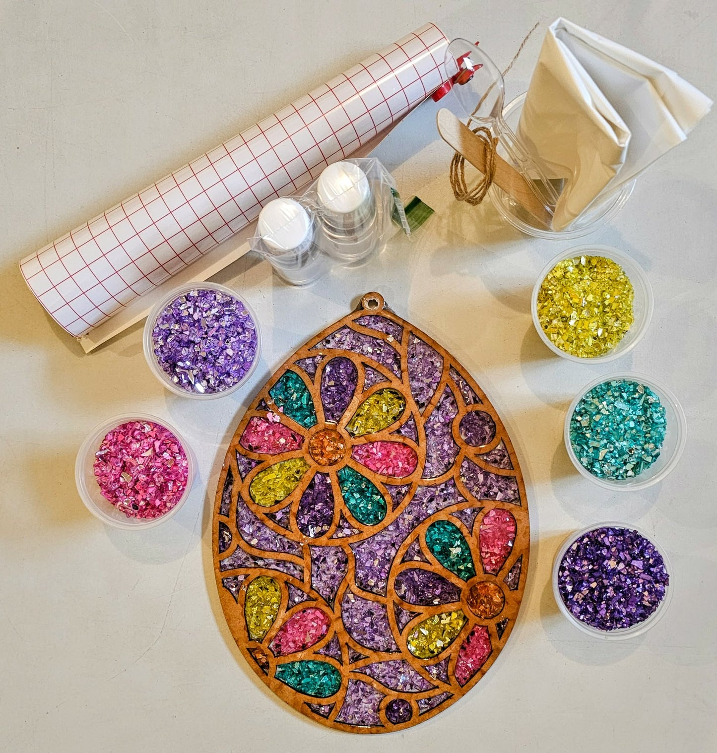 Easter Egg Purple Suncatcher Art Kit