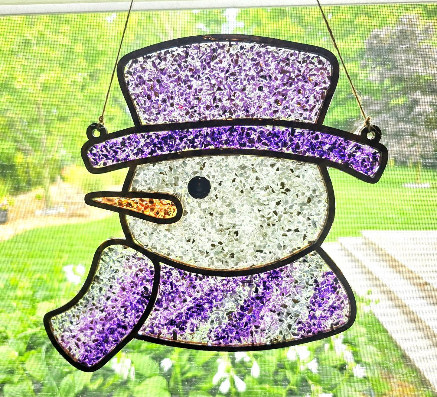 Purple Snowmam Suncatcher Kit