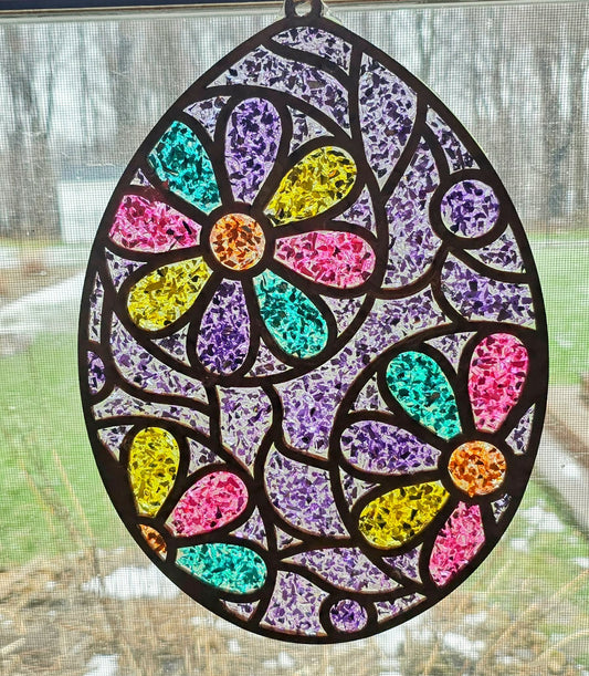 Easter Egg Purple Suncatcher Art Kit