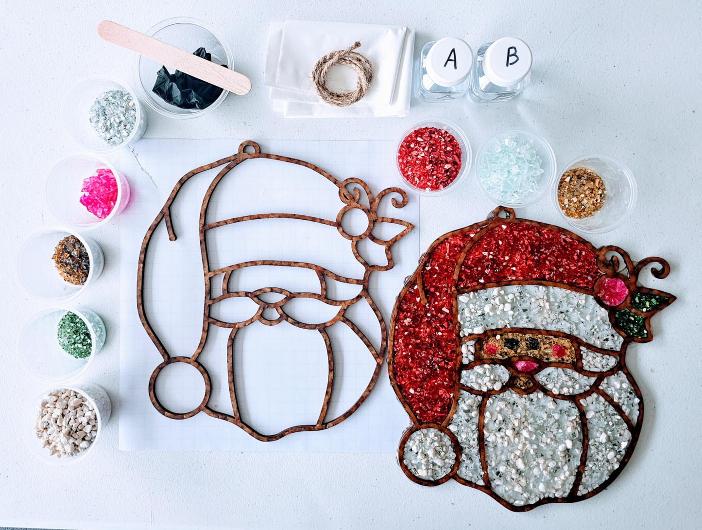 Santa Suncatcher Art Kit #1