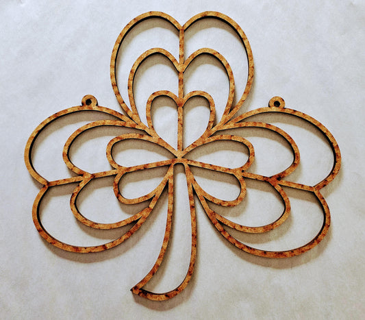 Shamrock Wood Cut-Out Frame Only