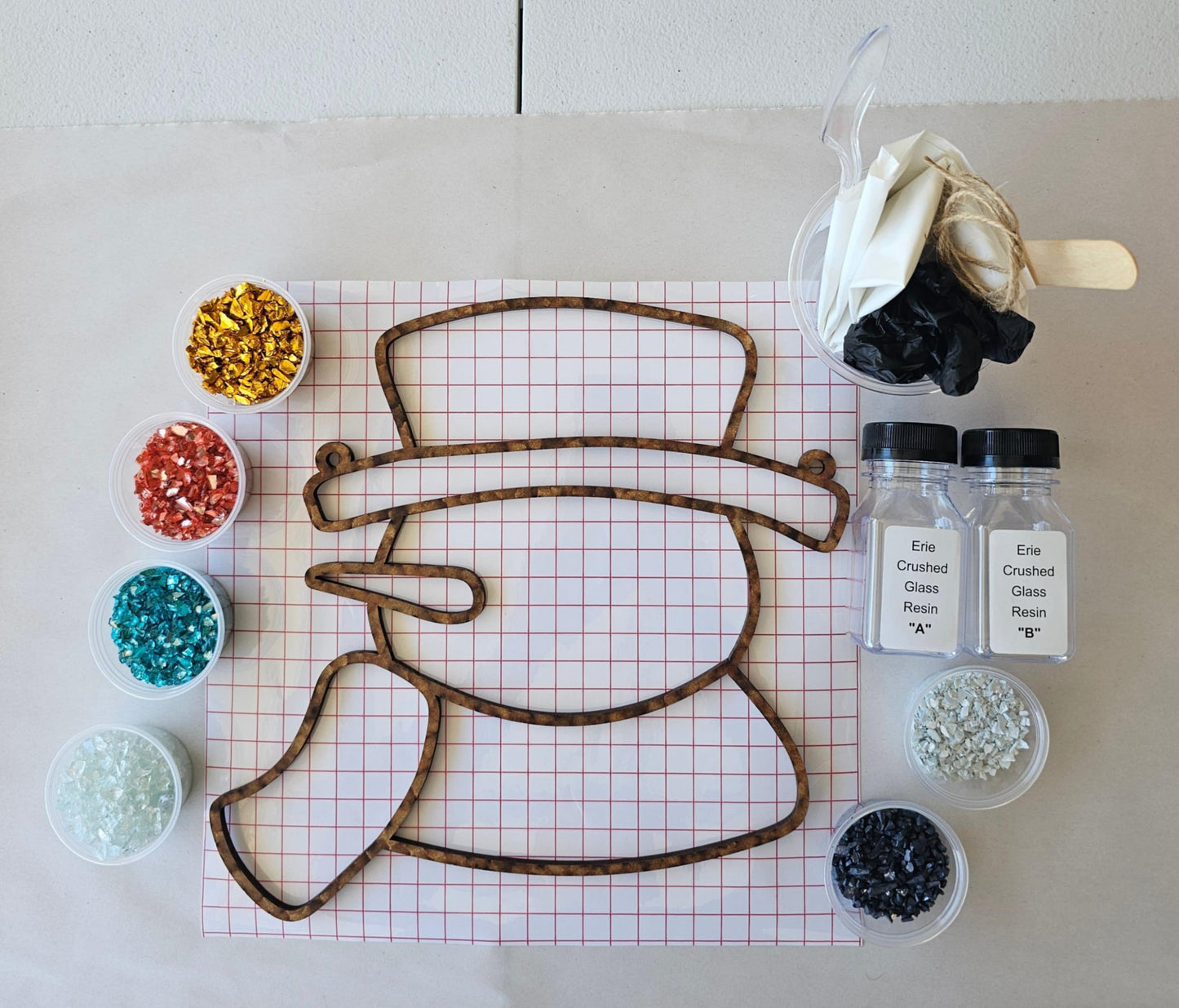 WINTER SNOWMAN Suncatcher Art Kit
