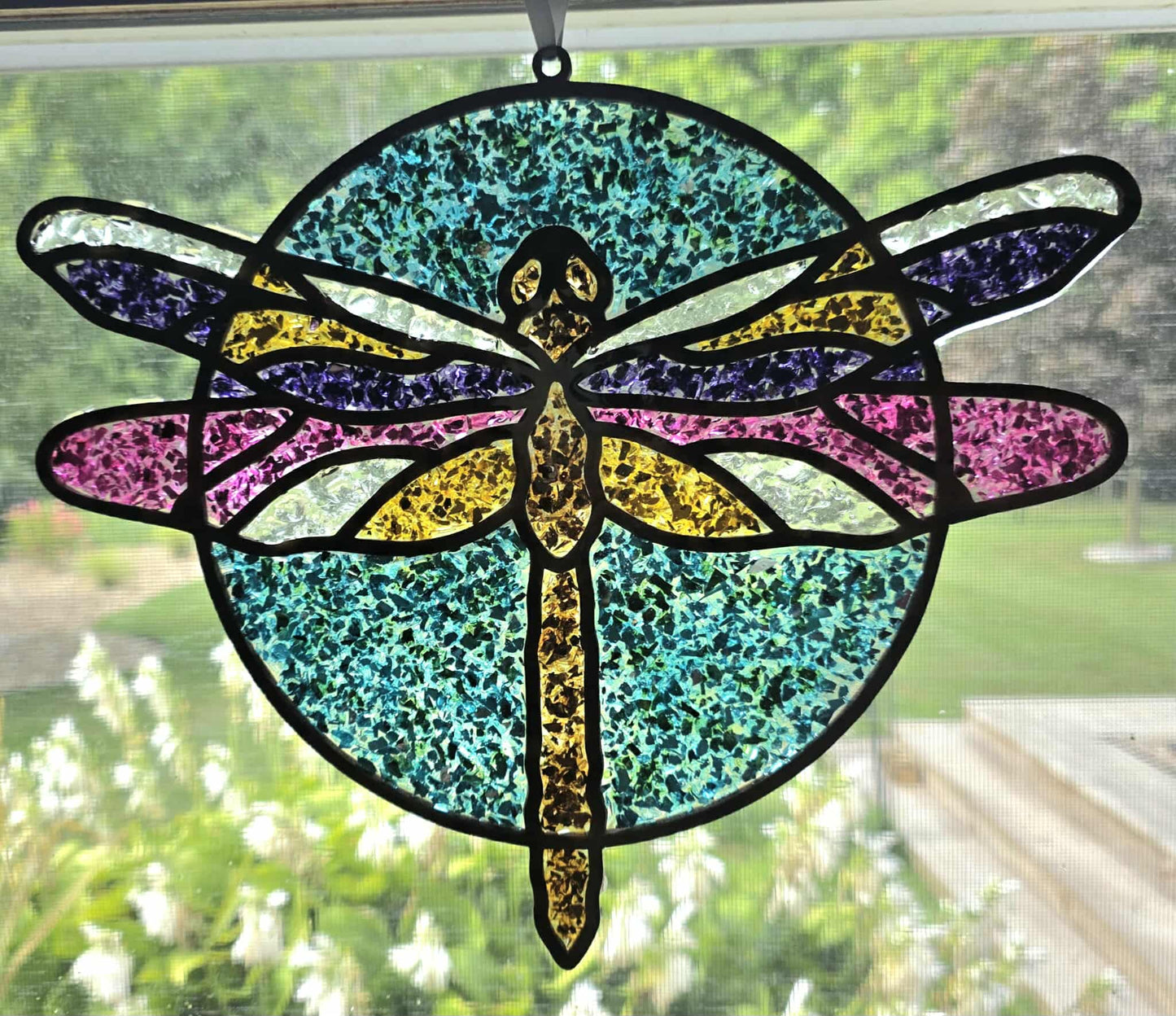 Teal/Green Dragonfly Suncatcher Art Kit