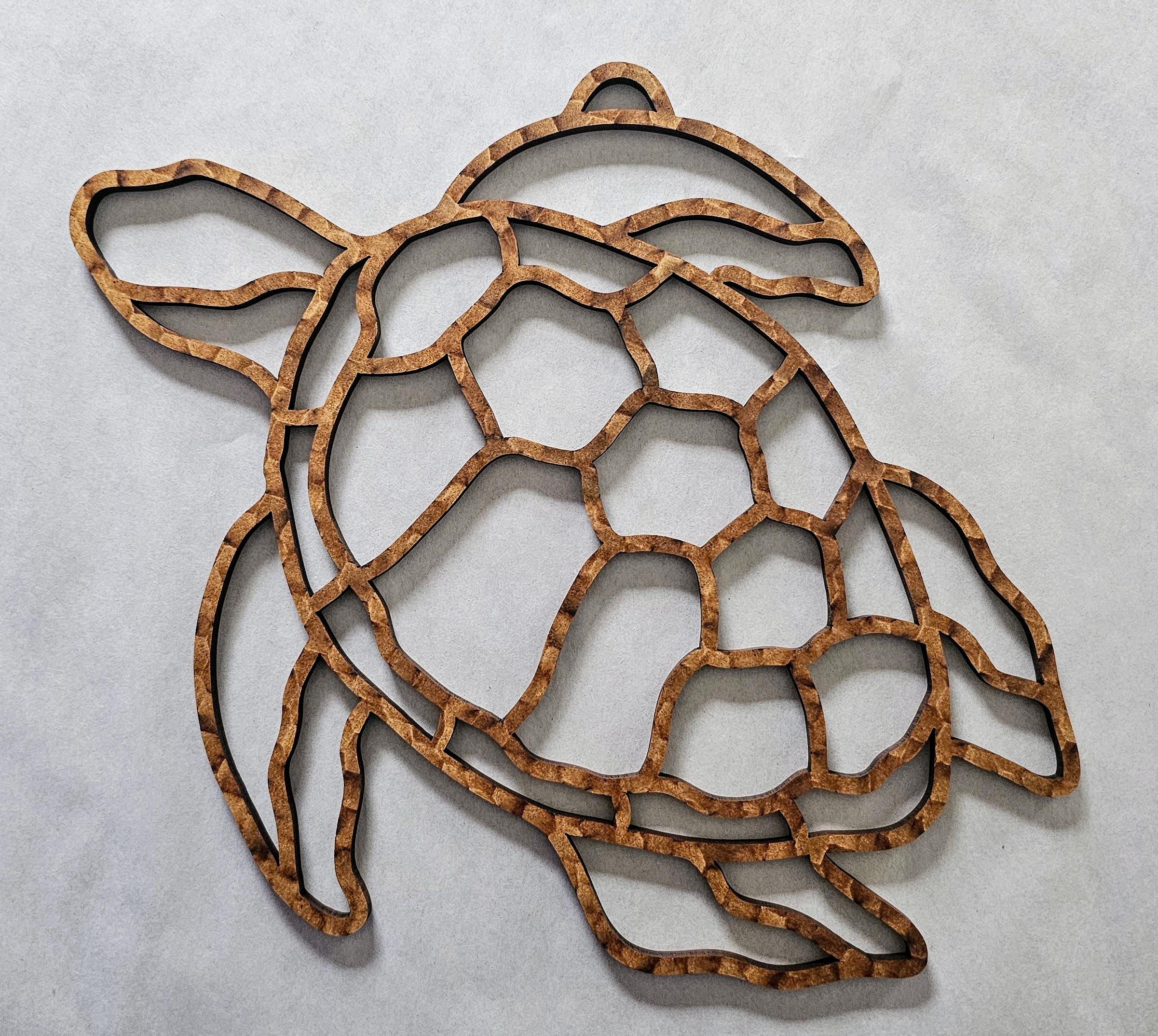 Turtle Wood Cut-Out Frame Only โ Erie Crushed Glass & Resin Art Kits