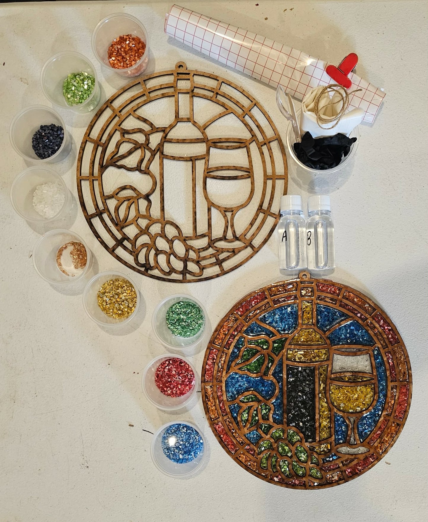 White Wine Suncatcher Art Kit
