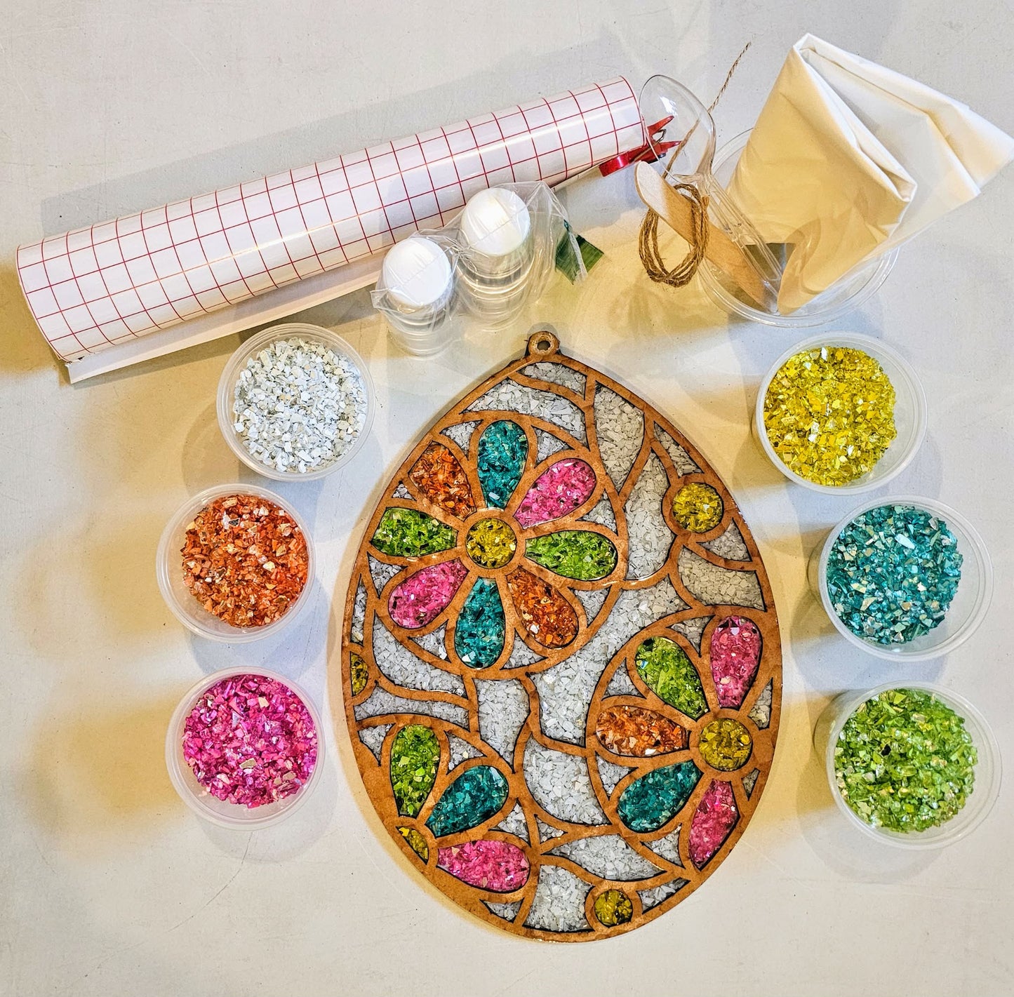 Easter Egg White Suncatcher Art Kit