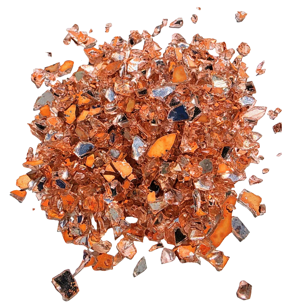 Orange Crushed Stained Glass 8 Ounces