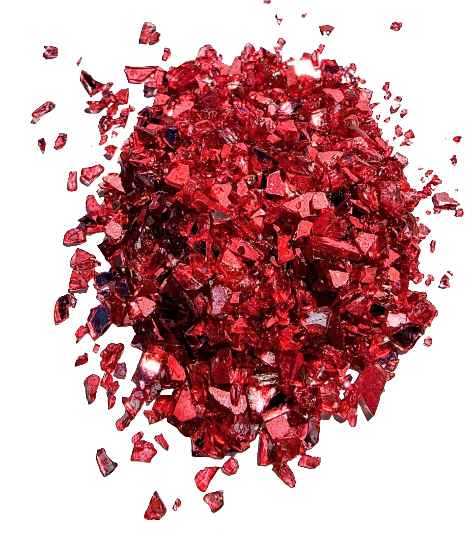 Red Crushed Stained Glass 8 oz.