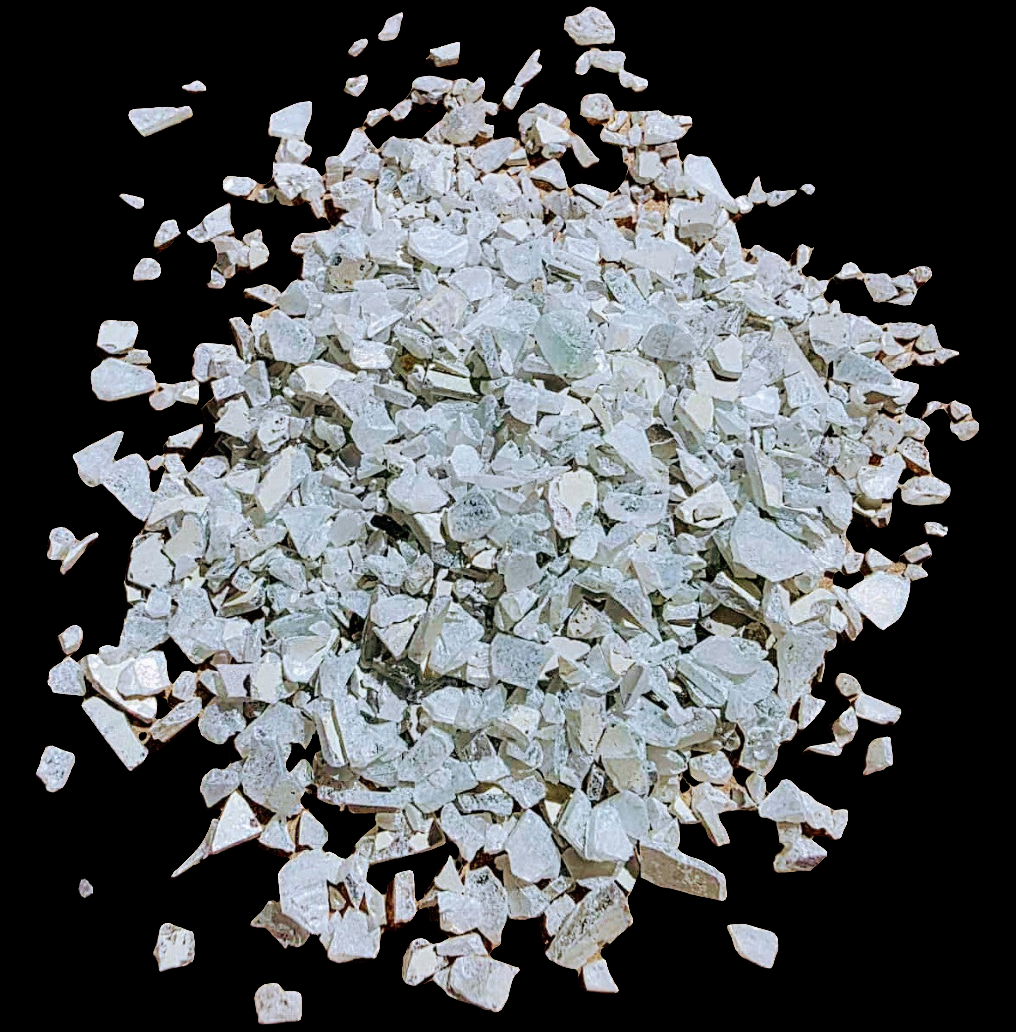 White Crushed Stained Glass 16 oz.