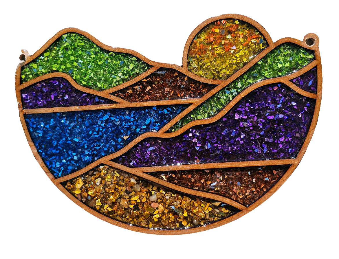 Mountain Sunset Suncatcher Art Kit