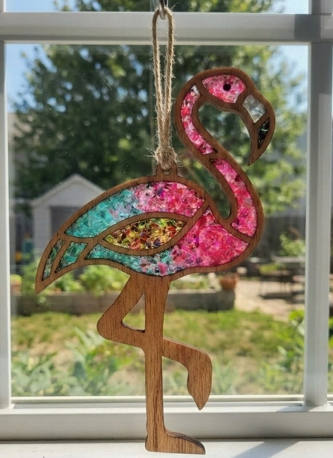 Colorful Flamingo Suncatcher Art Kit