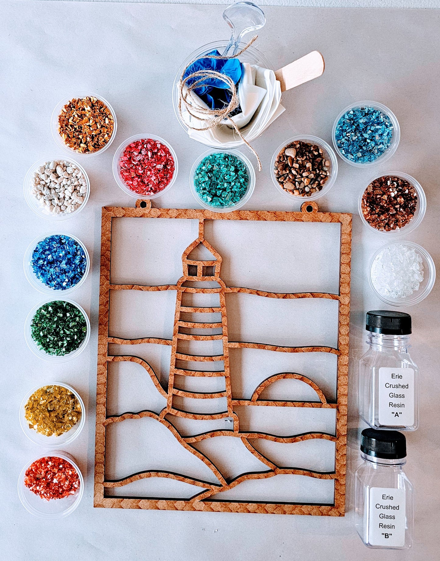 Lighthouse (Red & White) Suncatcher Art Kit