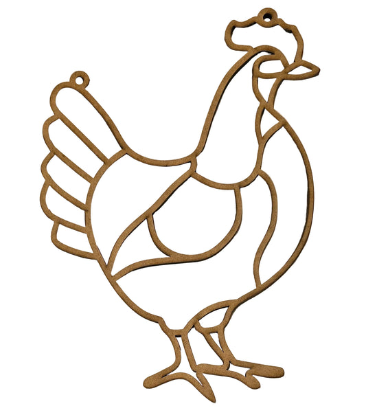 Chicken Wood Cut-Out Frame Only