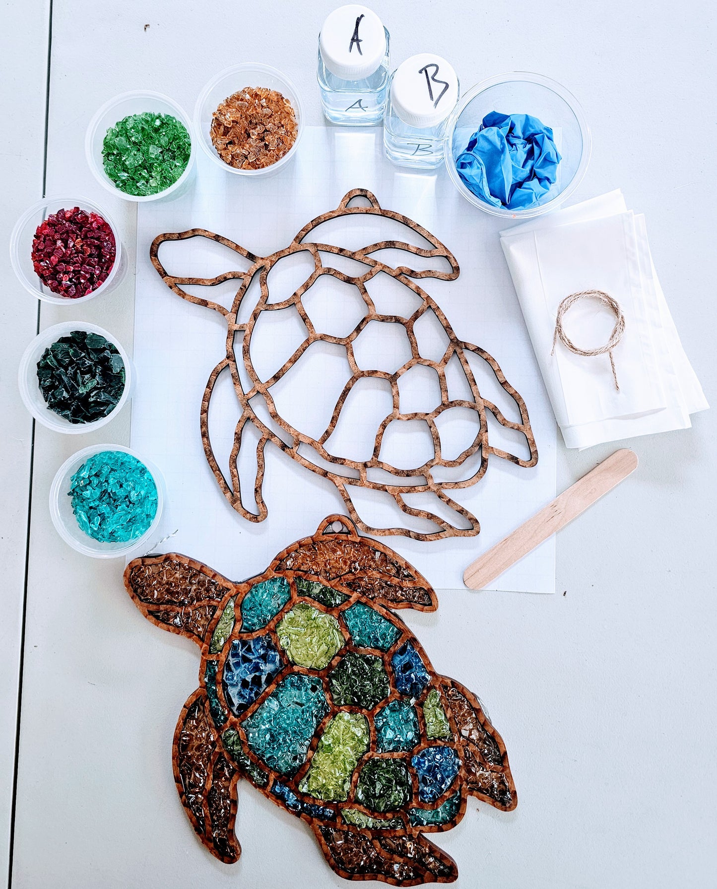 Copper Turtle Suncatcher Kit