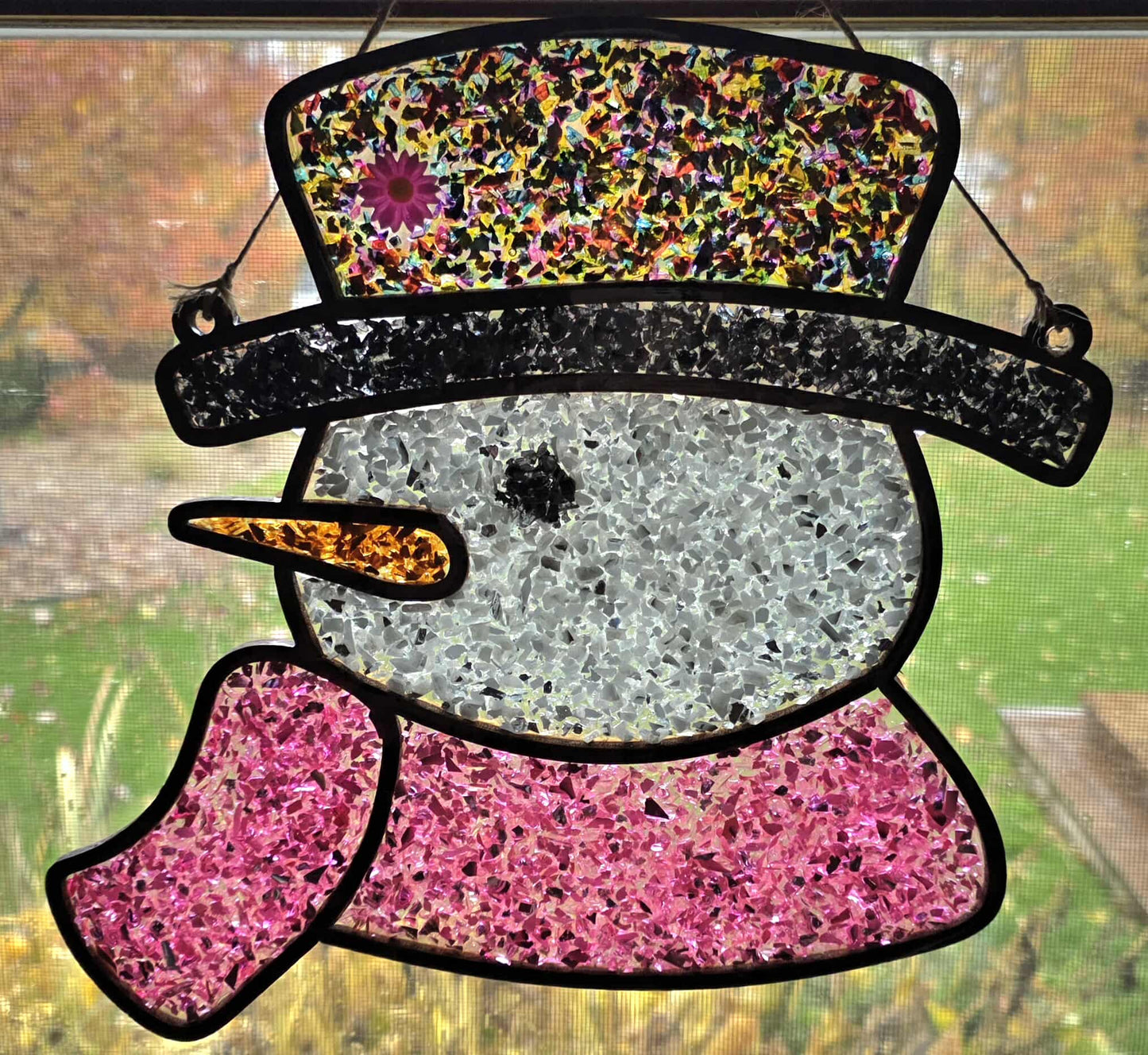 Snow Lady Pretty in Pink Suncatcher Art Kit