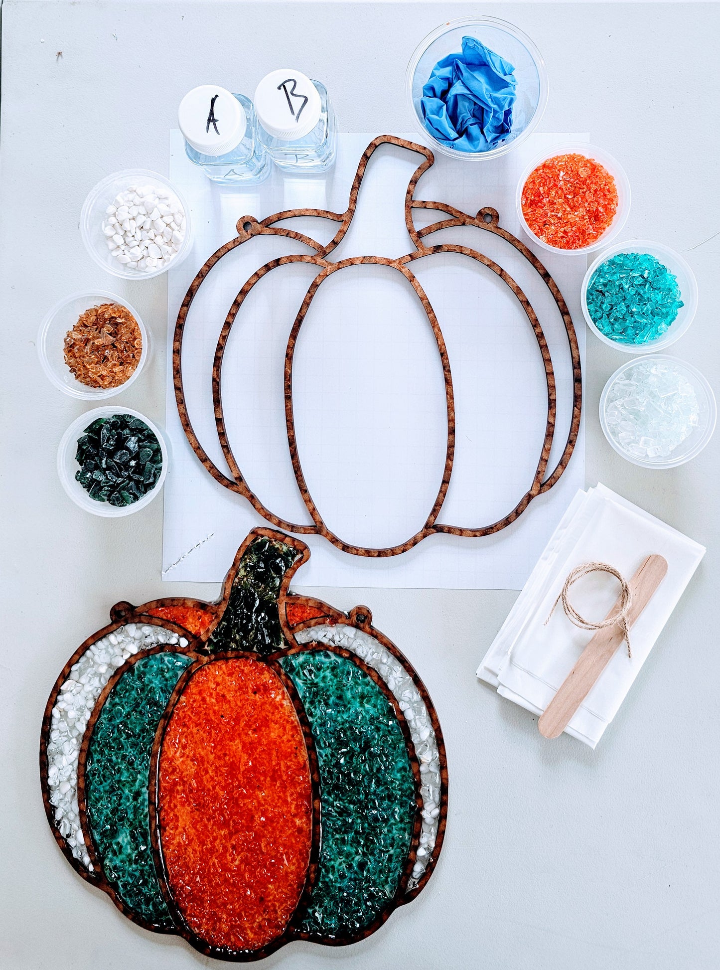 Fall Pumpkin Suncatcher Art Kit
