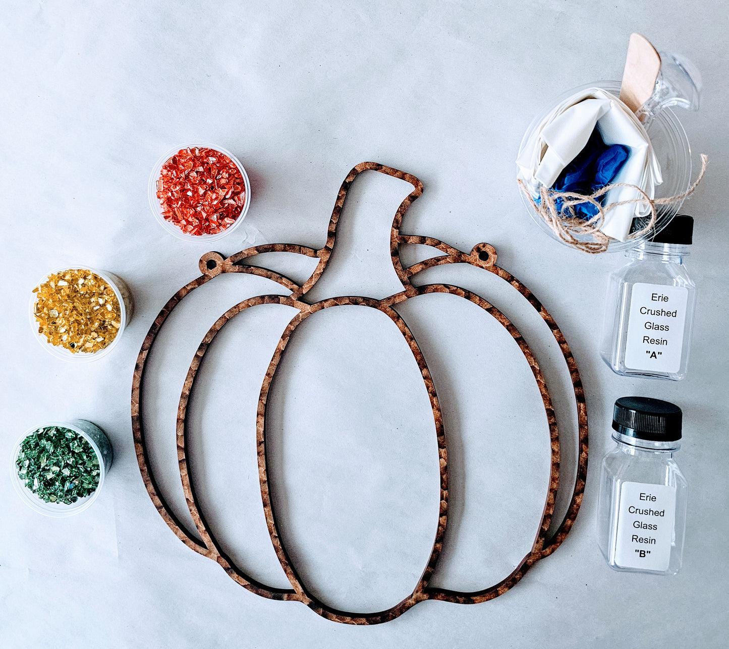 Orange Pumpkin Suncatcher Art Kit